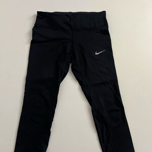 Nike Running Capri Leggings with Silver Swoosh